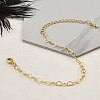 Brass Heart Link Bracelets for Women BJEW-G735-07G-2