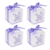 Hollow Stroller BB Car Carriage Candy Box wedding party gifts with Ribbons CON-BC0004-97B-2