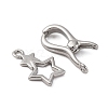 Brass Interlocking Clasps KK-C075-26P-2