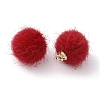 Faux Mink Fur Covered Pendants DIY-WH0401-92B-1