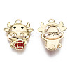 Brass Enamel Charms KK-N231-127-NF-2