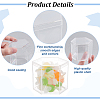 Hexagon Plastic Storage Boxes with Hat Cover CON-WH0084-81-4