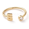 Brass Micro Pave Clear Cubic Zirconia Cuff Rings RJEW-Z005-E-G-1