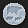 Polar Bear Silhouette Silicone Pendant Molds DIY-P029-11-1