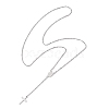 201 Stainless Steel Virgin Cross Pendant 304 Stainless Steel Singapore Chain Rosary Bead Necklaces for Women Men NJEW-JN05436-4