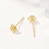 Brass Stud Earrings EJEW-P346-01C-G-3