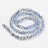 Electroplate Glass Beads Strands EGLA-A034-J4mm-M07-2