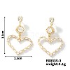 Elegant Copper Heart-shaped Zircon Stud Earrings NG8185-3-1