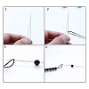 Tarnish Resistant Stainless Steel Collapsible Big Eye Beading Needles SENE-PW0013-02H-2