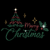 Word Merry Christmas Glass Hotfix Rhinestone DIY-WH0303-102-1