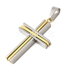 Ion Plating(IP) 304 Stainless Steel Pendants STAS-D110-31GP-2