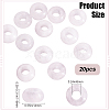 20Pcs Natural Rose Quartz European Beads G-SP0001-01B-04-2