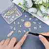   38Pcs 19 Styles Alloy Rhinestone Cabochons MRMJ-PH0001-64-5