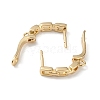 Brass Hollow Out Rectangle Hoop Earring Findings ZIRC-L097-058G-3
