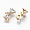 Brass Micro Pave Cubic Zirconia Charms KK-S359-011A-RS-2