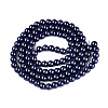 Baking Paint Pearlized Glass Pearl Round Bead Strands HY-Q330-8mm-82-2