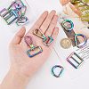 SUPERFINDINGS 12Pcs Zinc Alloy Adjustable Buckle& Swivel Clasps FIND-FH0003-62-3