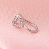 Brass Micro Pave Clear Cubic Zirconia Clip on Nose Rings WG43D72-05-1