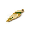 304 Stainless Steel Enamel Pendants STAS-I335-04G-02-2