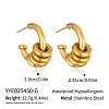 304 Stainless Steel Stud Earrings for Women JZ7724-1-2