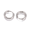Tarnish Resistant 304 Stainless Steel Huggie Hoop Earrings EJEW-G272-02-10mm-P-2