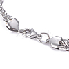 304 Stainless Steel Rope Chain Bracelets BJEW-G631-09P-2