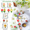 40Pcs 10 Style Alloy Enamel Pendants ENAM-AR0001-57-2