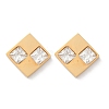 304 Stainless Steel Micro Pave Clear Cubic Zirconia Stud Earrings EJEW-Z089-25G-4