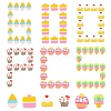 SUNNYCLUE 600 Pcs 6 Styles Food Themed Handmade Polymer Clay Cabochons CLAY-SC0001-13-1