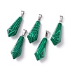 Synthetic Malachite Pointed Pendants G-I314-02P-12-1