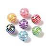 10Pcs UV Plating Colours Acrylic Beads OACR-S146-01N-2