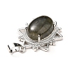 Natural Labradorite Pendants G-B033-03P-25-4