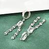 Brass Micro Pave Cubic Zirconia Chandelier Earrings KK-CBA8324-15P-3