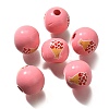 Valentine's Day Element Printed Wood Beads WOOD-R002-01-21-1