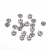 6-Petal Tibetan Style Alloy Flower Bead Caps X-TIBE-S220-AS-01-RS-1