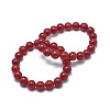 Natural Jade Bead Stretch Bracelets BJEW-K212-A-036-1