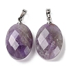 Natural Amethyst Pendants G-E603-03P-02-2