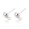 925 Sterling Silver Stud Earring Findings STER-N017-11S-2