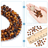  4 Strands Natural Tiger Eye Beads Strands G-NB0004-96-4