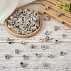 100Pcs 20 Styles Tibetan Style Alloy European Beads TIBE-TA0001-27-6