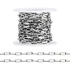 304 Stainless Steel Paperclip Chains CHS-WH0020-005P-1