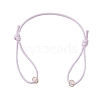 5Pcs 5 Colors Adjustable Waxed Polyester Cord Bracelet Making AJEW-JB01314-01-2