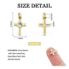 DICOSMETIC 20Pcs Brass Micro Pave Cubic Zirconia Tiny Cross Charms KK-DC0001-85-2