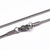 Non-Tarnish 304 Stainless Steel Square Snake Chains Necklaces NJEW-K049-05P-2