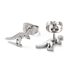 Non-Tarnish 304 Stainless Steel Stud Earrings EJEW-B022-01B-2