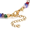 3Pcs 3 Colors Alloy Cross Charm Bracelets BJEW-JB12323-5