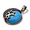 Synthetic Turquoise Pendants G-P560-01R-02-2