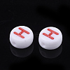 Initial Acrylic Beads X-OACR-E001-20H-2