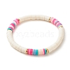 Polymer Clay Heishi Beads Bracelets Set BJEW-JB07242-03-3
