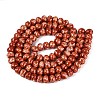 Opaque Baking Paint Glass Beads Strands GLAA-Q110-03A-12-2